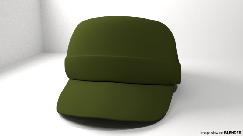 Hat - Patrol Cap Model 3D .c4d .max .obj .3ds .fbx .stl .blend 