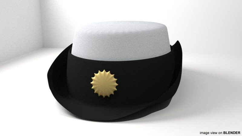 Hat - Peaked Female Model 3D .c4d .max .obj .3ds .fbx .stl .blend