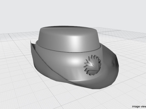 Hat - Peaked Female Model 3D