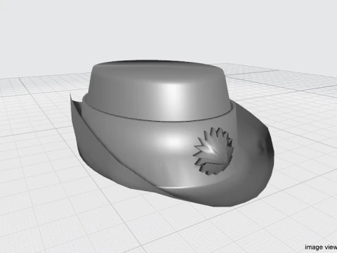 Hat - Peaked Female 3D Model