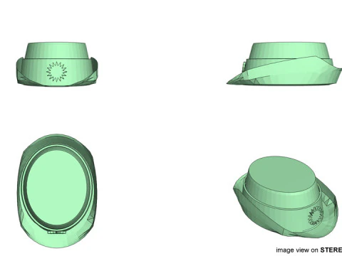 Hat - Peaked Female 3D Model