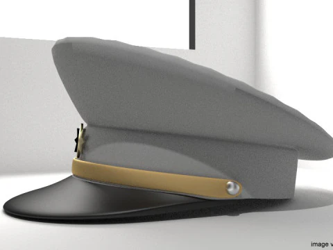 Hat - Peaked Male 3D Model