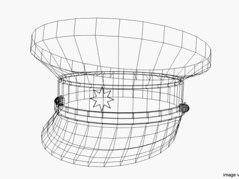Hat - Peaked Male 3D Model