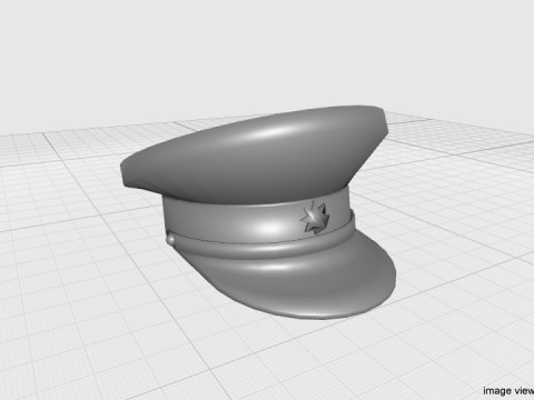 Hat - Peaked Male 3Dモデル