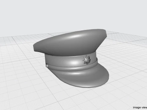 Hat - Peaked Male 3D Model