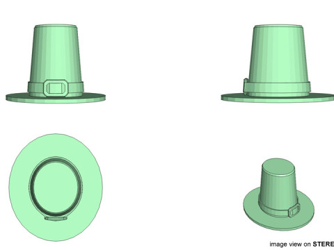 Hat - Pilgrim Model 3D