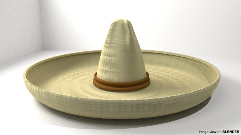 Hat - Sombrero Modello 3D .c4d .max .obj .3ds .fbx .stl .blend 