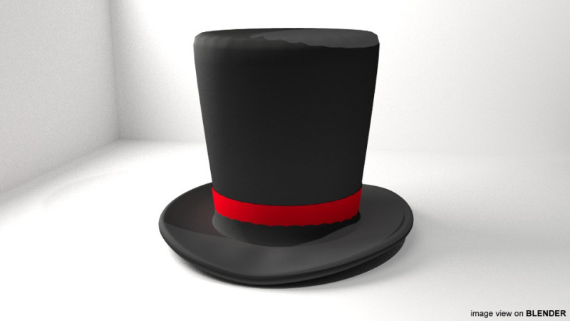 Hat - Tophat Model 3D .c4d .max .obj .3ds .fbx .stl .blend 