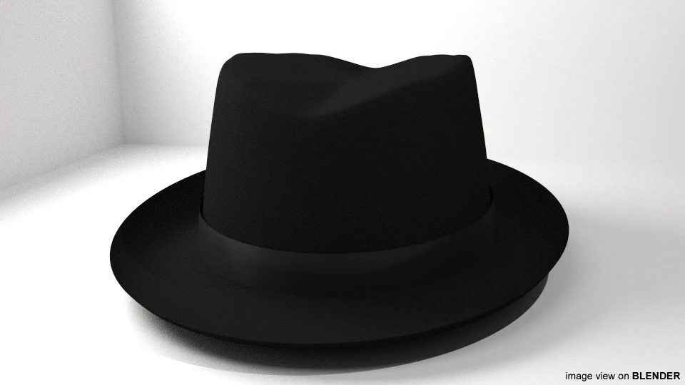 Sombrero - Trilby Modelo 3D .c4d .max .obj .3ds .fbx .stl .blend 