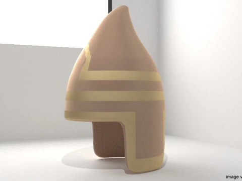 Ancient Combat Helmet - Assyrian Conical 3D Model