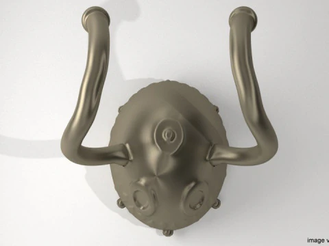 Capacete de Combate Antigo - Chifre Celta Modelo 3D