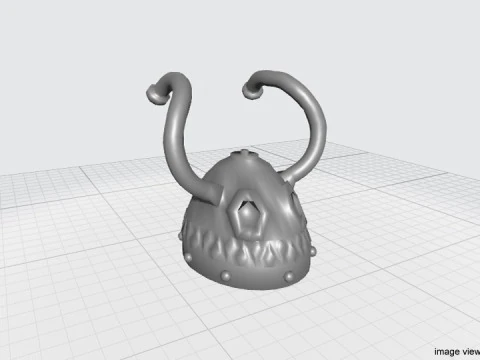 Capacete de Combate Antigo - Chifre Celta Modelo 3D