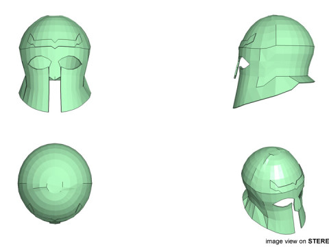 Ancient Combat Helmet- Greek Corithian 3D Model