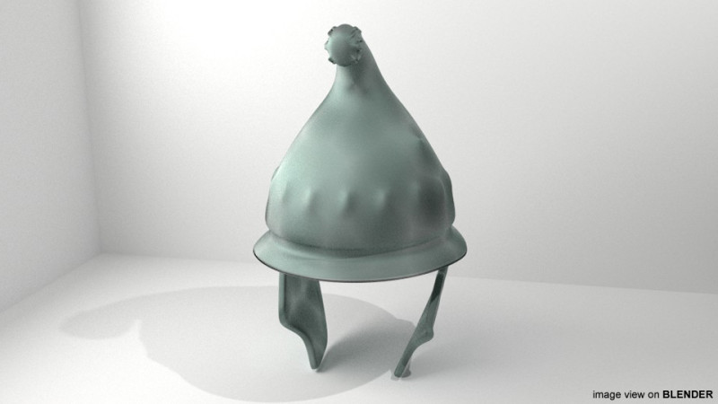 Ancient Combat Helmet - Greek Phrygian 3D मॉडल .c4d .max .obj .3ds .fbx .stl .blend 