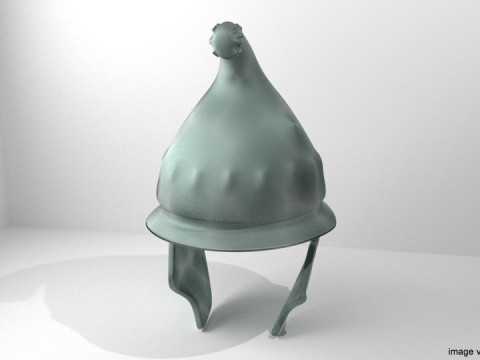 Ancient Combat Helmet - Greek Phrygian 3D Model