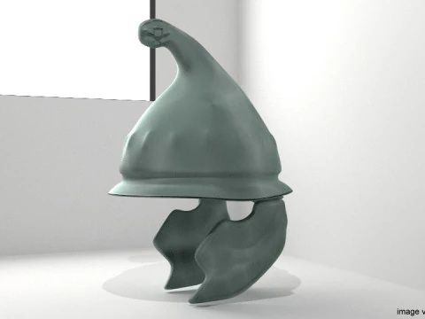 Ancient Combat Helmet - Greek Phrygian 3D Model