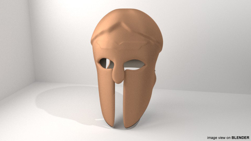 Ancient Combat Helmet - Greek Spartan 3D मॉडल .c4d .max .obj .3ds .fbx .stl .blend 