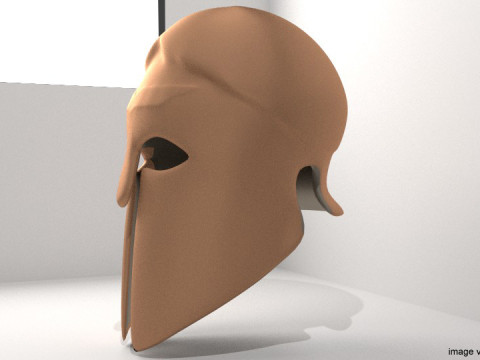 Ancient Combat Helmet - Greek Spartan 3D मॉडल