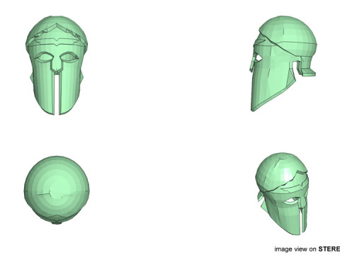 Ancient Combat Helmet - Greek Spartan 3D मॉडल