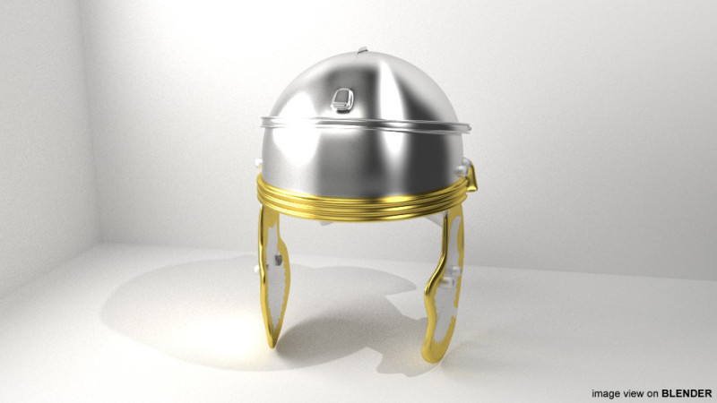 Ancient Combat Helmet - Imperial Gallic 3D Модель .c4d .max .obj .3ds .fbx .stl .blend 