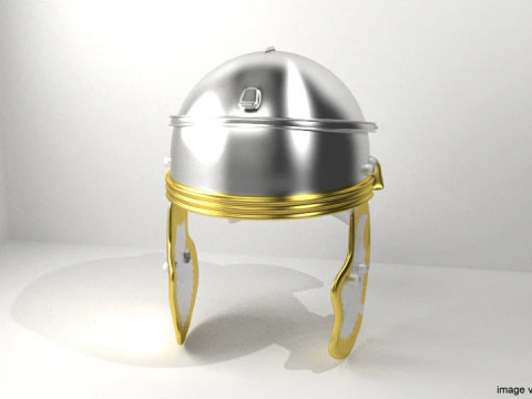Oude gevechtshelm - keizerlijk Gallisch 3D Model