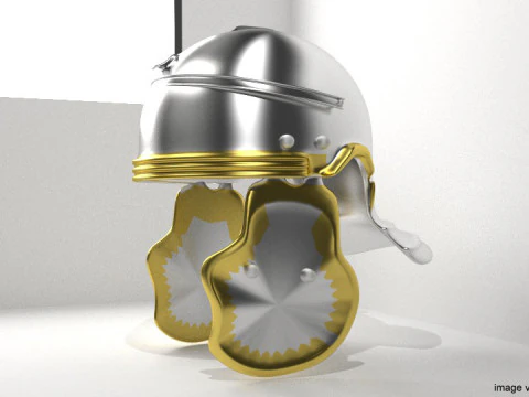 Ancient Combat Helmet - Imperial Gallic 3D Model