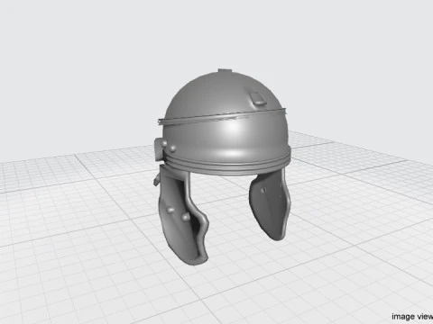 Ancient Combat Helmet - Imperial Gallic 3D Model