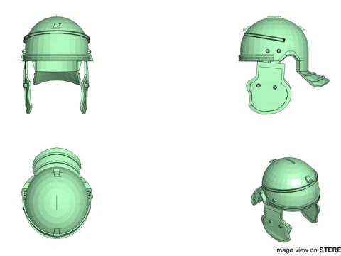 Ancient Combat Helmet - Imperial Gallic 3D Model
