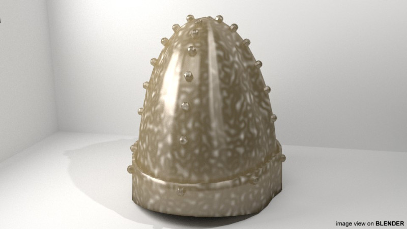 Ancient Combat Helmet - Persian Sassanid 3D Модель .c4d .max .obj .3ds .fbx .stl .blend 
