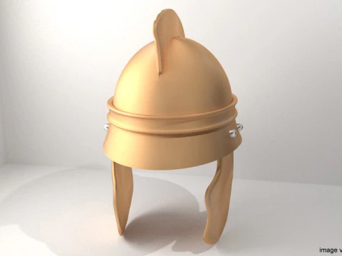 Oude gevechtshelm - Romeinse centurion 3D Model