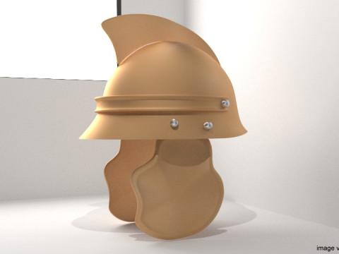 Ancient Combat Helmet - Roman Centurion 3D Model