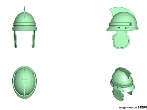 Ancient Combat Helmet - Roman Centurion 3D Model