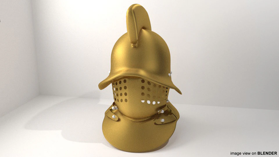 Ancient Combat Helmet - Roman Gladiator 3D Model .c4d .max .obj .3ds .fbx .stl .blend 