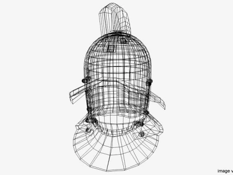 Ancient Combat Helmet - Roman Gladiator 3D Model