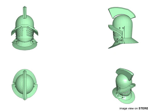 Ancient Combat Helmet - Roman Gladiator 3D Model