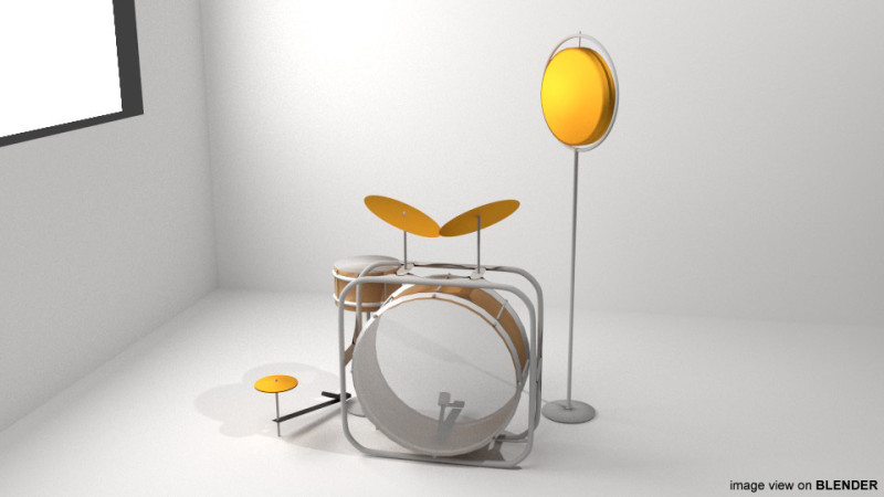 Drum Set - Classic 3D Modell .c4d .max .obj .3ds .fbx .stl .blend 