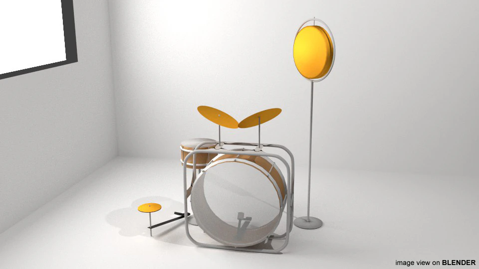 Drum Set - Classic 3D Model .c4d .max .obj .3ds .fbx .stl .blend 
