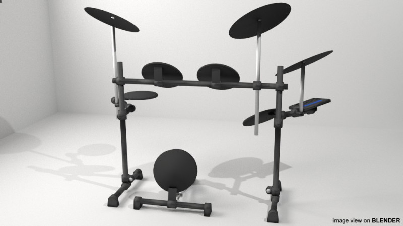 Drum Set - Electronic Modèle 3D .c4d .max .obj .3ds .fbx .stl .blend 