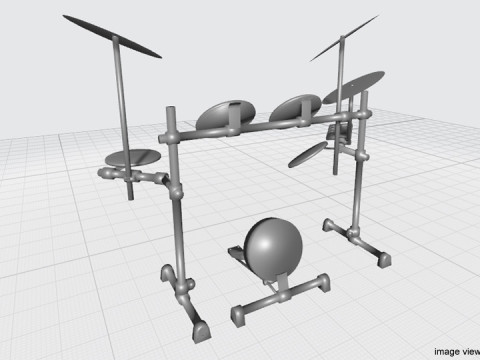 Drum Set - Electronic Modèle 3D