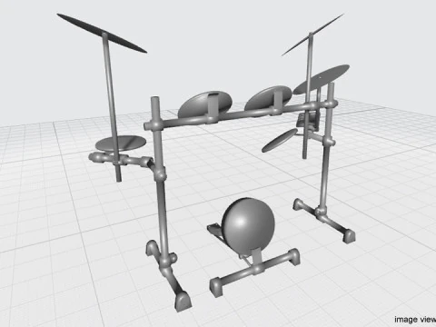 Drum Set - Electronic 3D Model