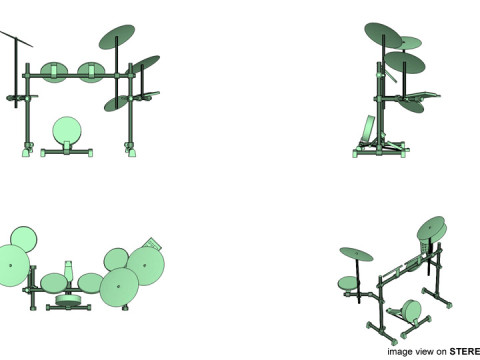 Drum Set - Electronic Modèle 3D