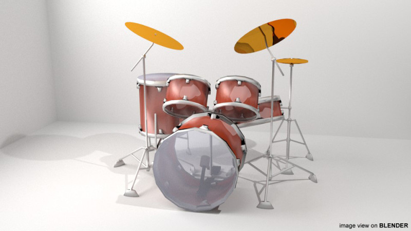 Drum Set - Modern 3D 模型 .c4d .max .obj .3ds .fbx .stl .blend 