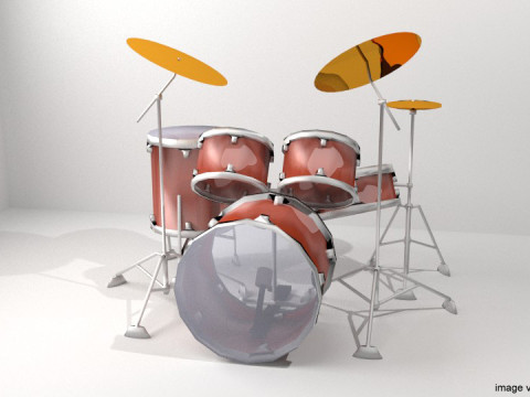 Drum Set - Modern 3Dモデル