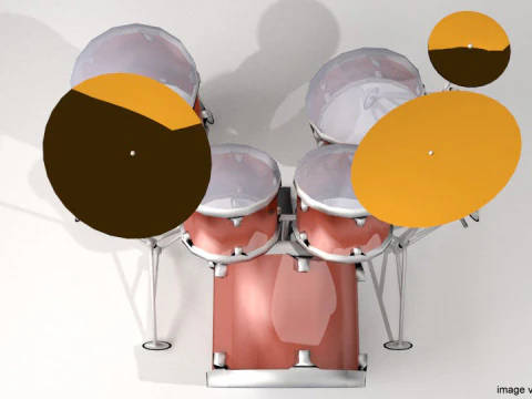 Drum Set - Modern 3D Model