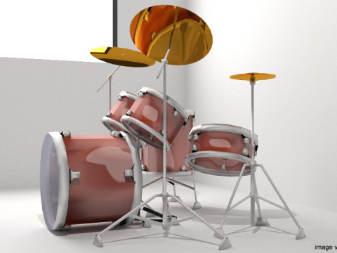 Drum Set - Modern 3D 模型