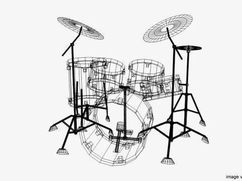 Drum Set - Modern 3D Model
