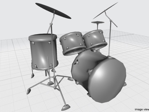 Drum Set - Modern 3D 模型