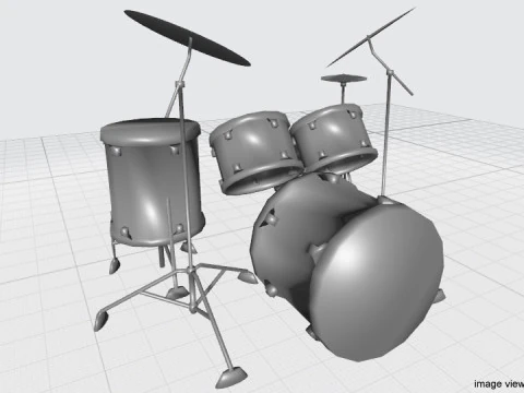 Drum Set - Modern 3D Model
