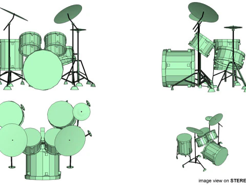Drum Set - Modern 3D Model