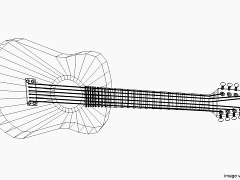 Guitar Acoustic - Type 1 Modelo 3D